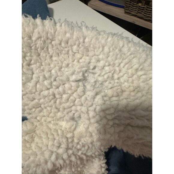 Urban Republic Men's Blue White Long Sleeve Sherpa Denim Jean Jacket Size XL - Picture 4 of 7